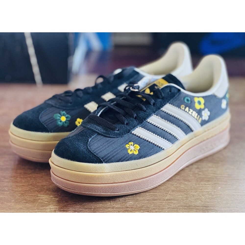 Women's 6.5 Adidas Gazelle Bold W 'Liberty London' Black Floral (IH1922) NIB